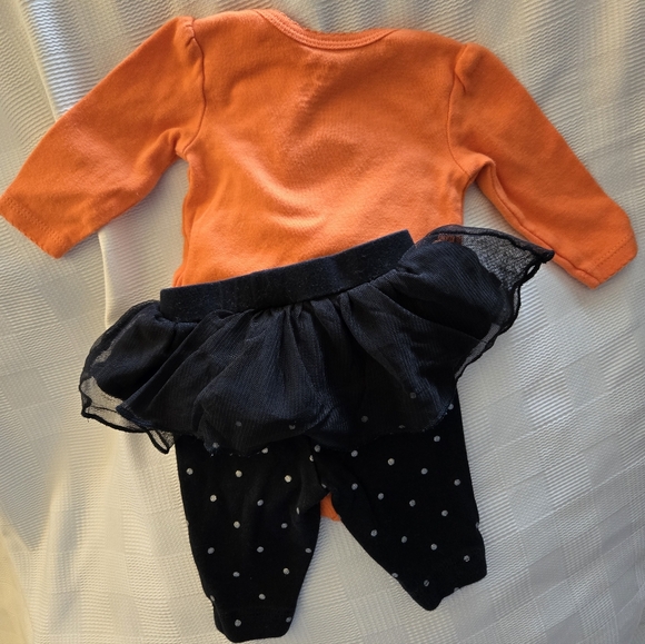 Carter's Orange and Black Halloween Ghost Outfit - Picture 2 of 6